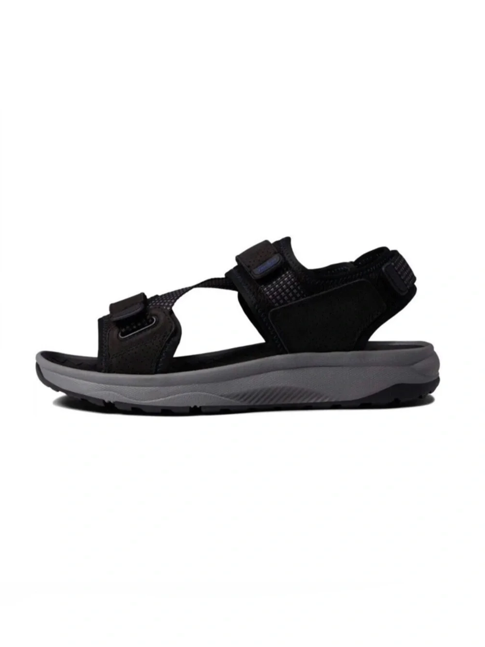 NEW Florsheim Mens Size 14 Tread Lite Black Leather Cushioned River Sport Sandal